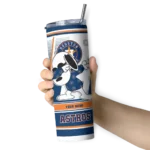custom houston astros snoopy dog blue white skinny tumbler best selling.webp