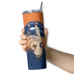 custom houston astros sparkle lips blue skinny tumbler best selling.webp