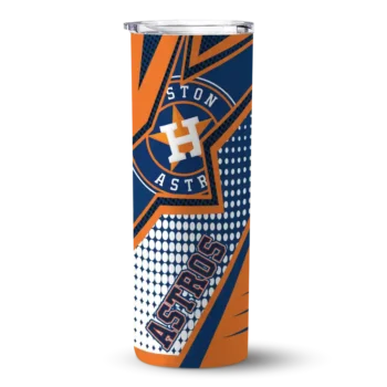 custom houston astros web stripes blue white skinny tumbler best selling.webp