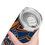 custom houston astros web stripes blue white skinny tumbler best selling.webp