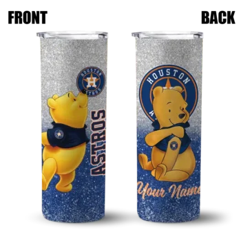 custom houston astros winnie the pooh blue gray skinny tumbler fashion forward.webp
