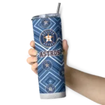 custom houston astros zipper leopard blue skinny tumbler best selling.webp