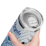 custom kansas city royals chevron stripes royal blue skinny tumbler best selling.webp