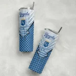 custom kansas city royals chevron stripes royal blue skinny tumbler best selling.webp