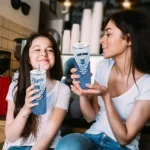 custom kansas city royals chevron stripes royal blue skinny tumbler best selling.webp