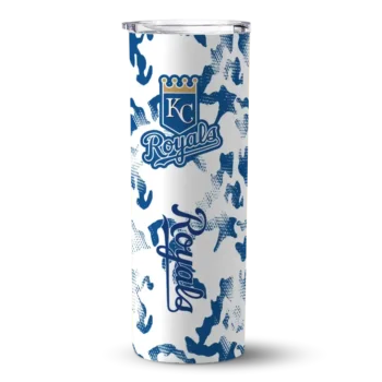 custom kansas city royals claw marks royal blue white skinny tumbler best selling.webp