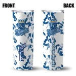 custom kansas city royals claw marks royal blue white skinny tumbler best selling.webp