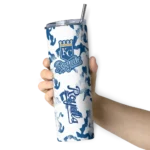 custom kansas city royals claw marks royal blue white skinny tumbler best selling.webp