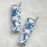 custom kansas city royals claw marks royal blue white skinny tumbler best selling.webp