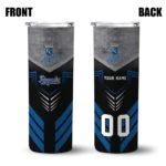custom kansas city royals hexagon honeycomb royal blue black skinny tumbler best selling.webp