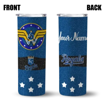 custom kansas city royals star cluster royal blue skinny tumbler fashion forward.webp