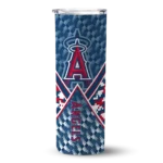 custom los angeles angels monogram burst blue white skinny tumbler best selling.webp