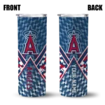 custom los angeles angels monogram burst blue white skinny tumbler best selling.webp