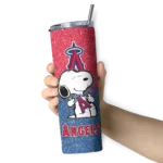 custom los angeles angels snoopy attitude blue skinny tumbler best selling.webp