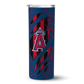 custom los angeles angels star pop blue black skinny tumbler best selling.webp