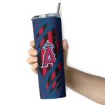 custom los angeles angels star pop blue black skinny tumbler best selling.webp