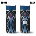 custom los angeles angels superman emblem blue black skinny tumbler best selling.webp