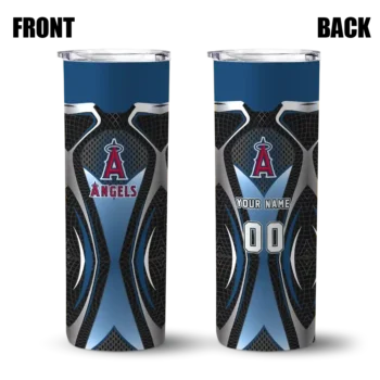 custom los angeles angels superman emblem blue black skinny tumbler fashion forward.webp