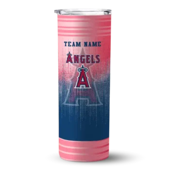 custom los angeles angels swirl texture blue skinny tumbler best selling.webp