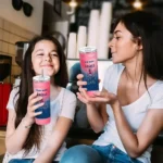 custom los angeles angels swirl texture blue skinny tumbler best selling.webp