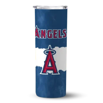 custom los angeles angels torn band blue white skinny tumbler best selling.webp