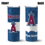 custom los angeles angels torn band blue white skinny tumbler best selling.webp
