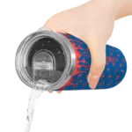 custom los angeles dodgers camo streak blue skinny tumbler best selling.webp