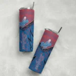 custom los angeles dodgers spiral burst print blue skinny tumbler best selling.webp