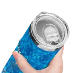 custom los angeles dodgers starburst tiles blue skinny tumbler best selling.webp