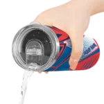 custom los angeles dodgers web stripes blue white skinny tumbler best selling.webp