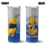 custom los angeles dodgers winnie the pooh blue gray skinny tumbler best selling.webp