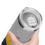 custom los angeles dodgers winnie the pooh blue gray skinny tumbler best selling.webp