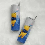 custom los angeles dodgers winnie the pooh blue gray skinny tumbler best selling.webp