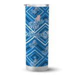 custom los angeles dodgers zipper leopard blue skinny tumbler best selling.webp