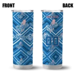 custom los angeles dodgers zipper leopard blue skinny tumbler best selling.webp