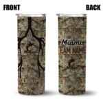custom miami marlins antler flow camo skinny tumbler best selling.webp