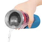 custom miami marlins chevron stripes blue skinny tumbler best selling.webp