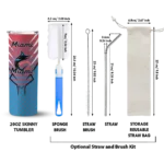 custom miami marlins chevron stripes blue skinny tumbler best selling.webp