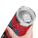 custom miami marlins kiss band red skinny tumbler best selling.webp