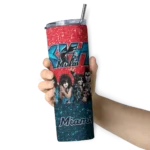 custom miami marlins kiss band red skinny tumbler best selling.webp