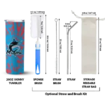 custom miami marlins metallic grid blue skinny tumbler best selling.webp