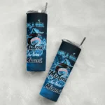 custom miami marlins rose romance blue black skinny tumbler best selling.webp