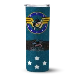 custom miami marlins star cluster blue skinny tumbler best selling.webp