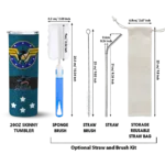 custom miami marlins star cluster blue skinny tumbler best selling.webp