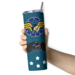 custom miami marlins star cluster blue skinny tumbler best selling.webp