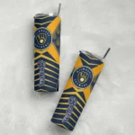 custom milwaukee brewers camo texture navy blue skinny tumbler best selling.webp