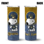 custom milwaukee brewers snoopy attitude navy blue skinny tumbler best selling.webp