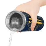 custom milwaukee brewers star pop navy blue black skinny tumbler best selling.webp