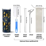 custom milwaukee brewers star pop navy blue black skinny tumbler best selling.webp