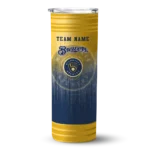 custom milwaukee brewers swirl texture navy blue skinny tumbler best selling.webp